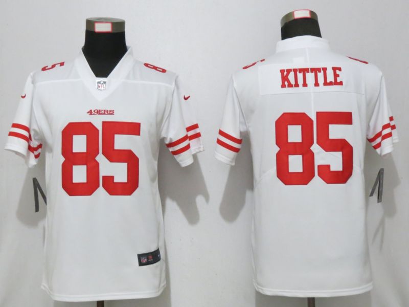 Women San Francisco 49ers #85 Kittle White Nike 2019 Vapor Untouchable Elite Player